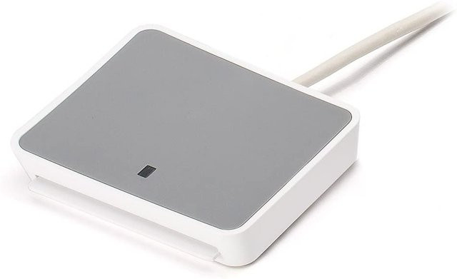 Identiv uTrust 2700R Chipkartenleser ISO 7816, USB 2.0, weiß, B/H/T: 70 x 60 x 16 mm - Bild 1