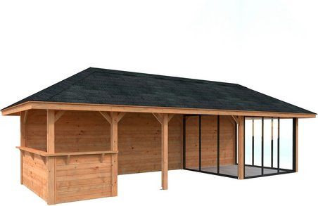 PALMAKO Pavillon Bianca Set 216 Slide aus Fichtenholz in Braun, B/H/T: 876 x 319 x 300 cm - Bild 1