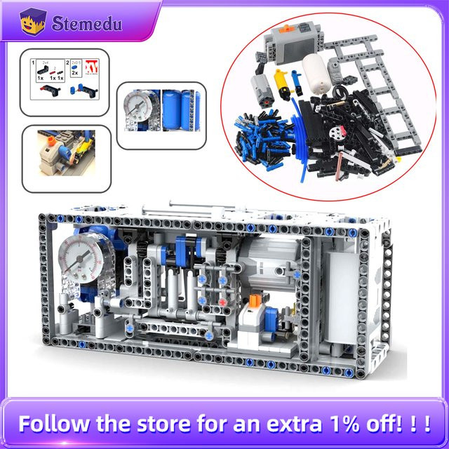 stemedu MOC7351 Große Luft Kompressor Batterie Box, Baustein, 500-teiliges Set - Bild 1