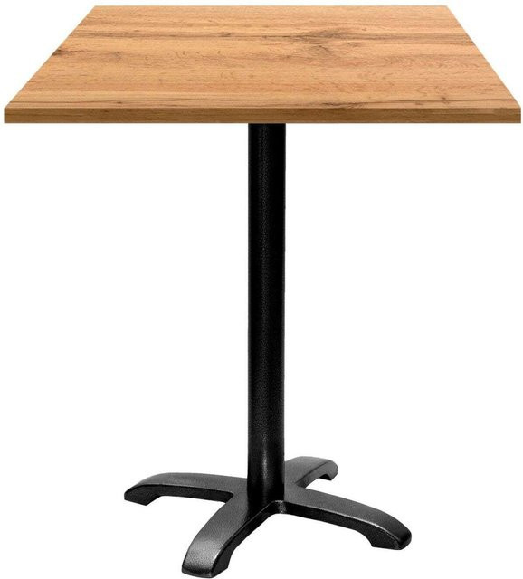 RestooTab Stehtisch Bazila quadratisch in Eiche mit schwarzem Gestell B/T/H: 70 x 70 x 113 cm - Bild 1