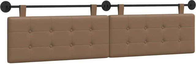 vidaXL Polsterpaneel Cappuccino aus Kunstleder, Wandpaneel für Schlafzimmer und Flur, B/H/T: 210 x 55 x 5 cm - Bild 1