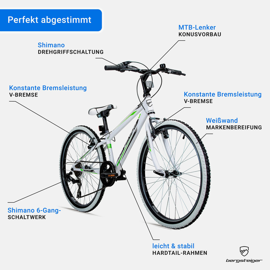 Bergsteiger Mountainbike Kansas, 20 Zoll / 24 Zoll - Bild 3