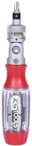 KS Tools 1/4" Ratschen-Bit-Schraubendreher in Rot, Länge: 190 mm - Bild 1