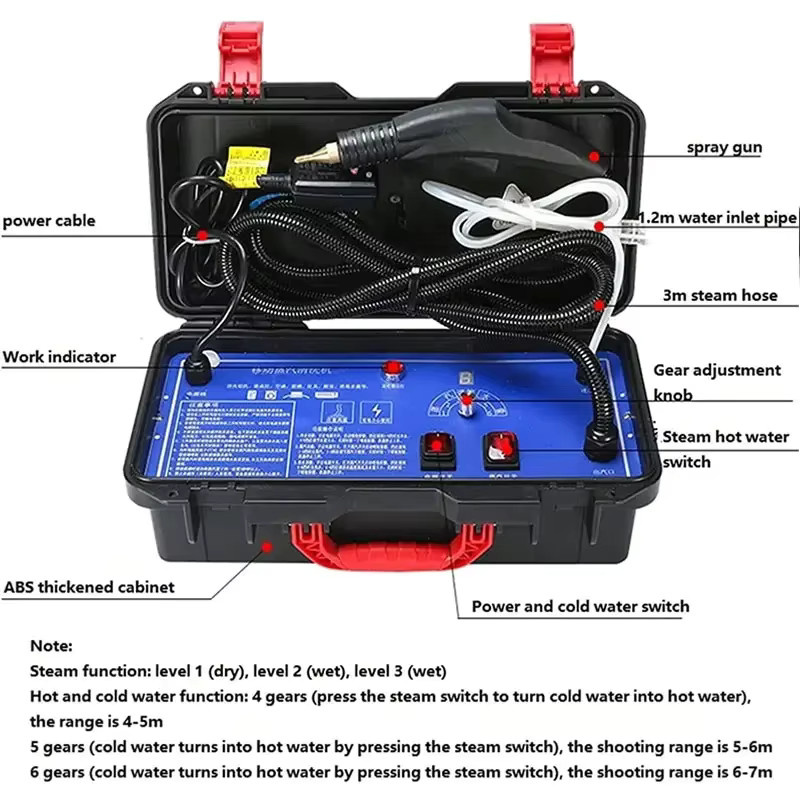 BALASHOV Elektrischer Handheld-Dampfreiniger mit 2500 W für Zuhause, Küche und Auto - Bild 6