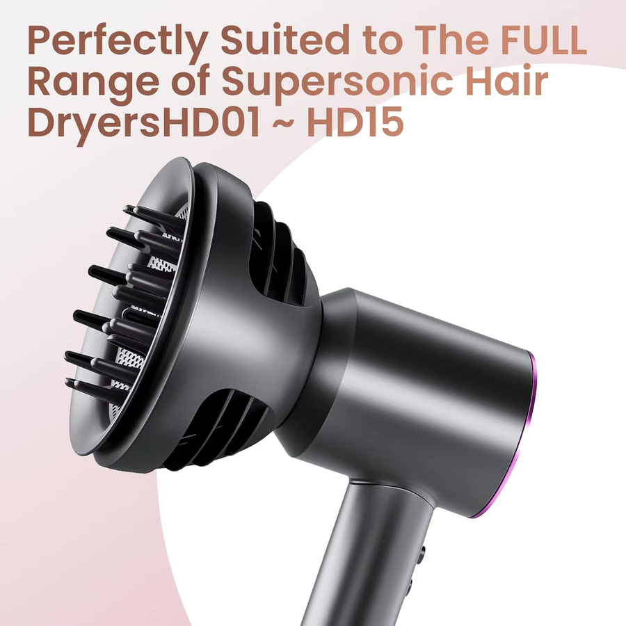 SenCiciMen X13 2-in-1 Diffusordüse für Dyson Supersonic HD16 Nural Haartrockner in Schwarz - Bild 5