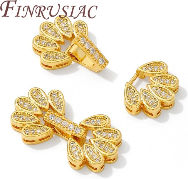 FINRUSIAC Verbinder für Schmuck, 18K vergoldet, Unisex - Bild 1