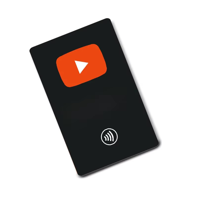 NFC-Karte für Google Bewertungen und YouTube mit integriertem NFC-Chip in Schwarz - Bild 2