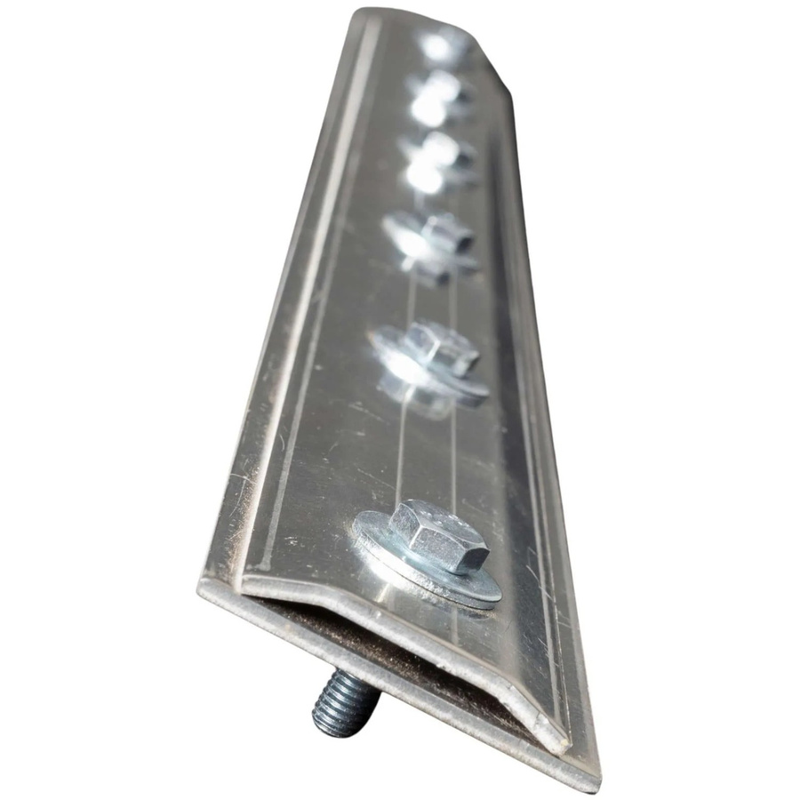 Bambusbörse Verschlussschiene für Wurzelsperre und Rhizomsperre aus Aluminium in Silber, Länge: 70 cm - Bild 2