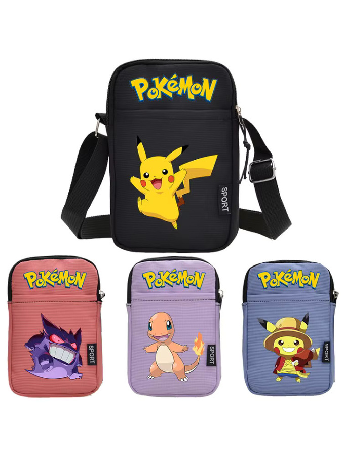 Bandai Pokémon Karten-Aufbewahrungstasche, Umhängetasche, Schwarz Blau, Bunt / Mehrfarbig - Bild 2