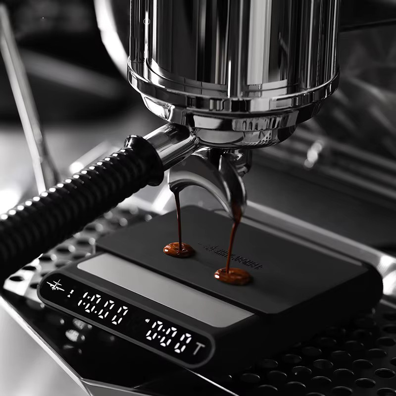 JUSTINLAU Smarte Espresso-Kaffeewaage mit Timer und LED-Anzeige für Barista-Zubehör in Schwarz oder Weiß - Bild 2