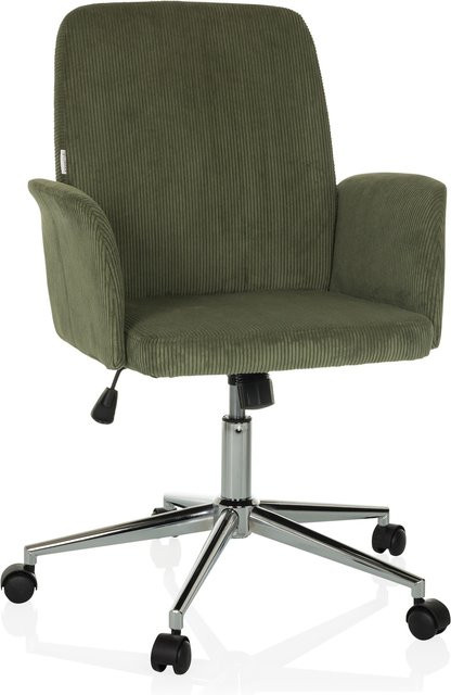 hjh OFFICE Home Office Bürostuhl SOLAO mit Armlehnen in Cord Stoff - Bild 1