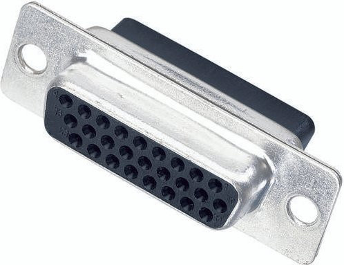 HARTING Steckverbinder 09 56 300 4701 in Schwarz und Silber, 44 Polzahl, zum Crimpen - Bild 1