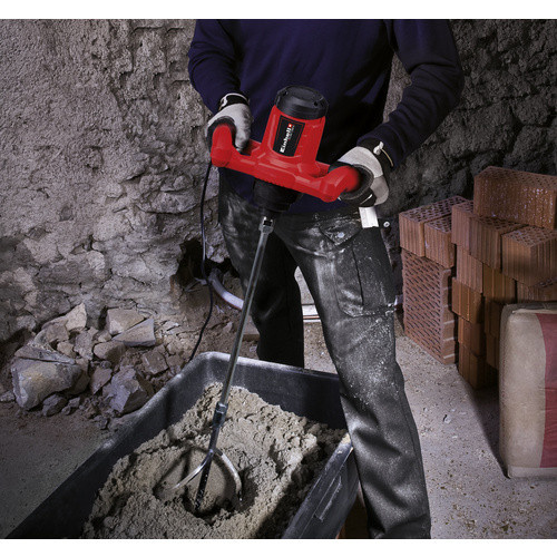 Einhell Farb-Mörtelrührer TC-MX 1200 E in Rot, Schwarz und Grau mit 1200W - Bild 3