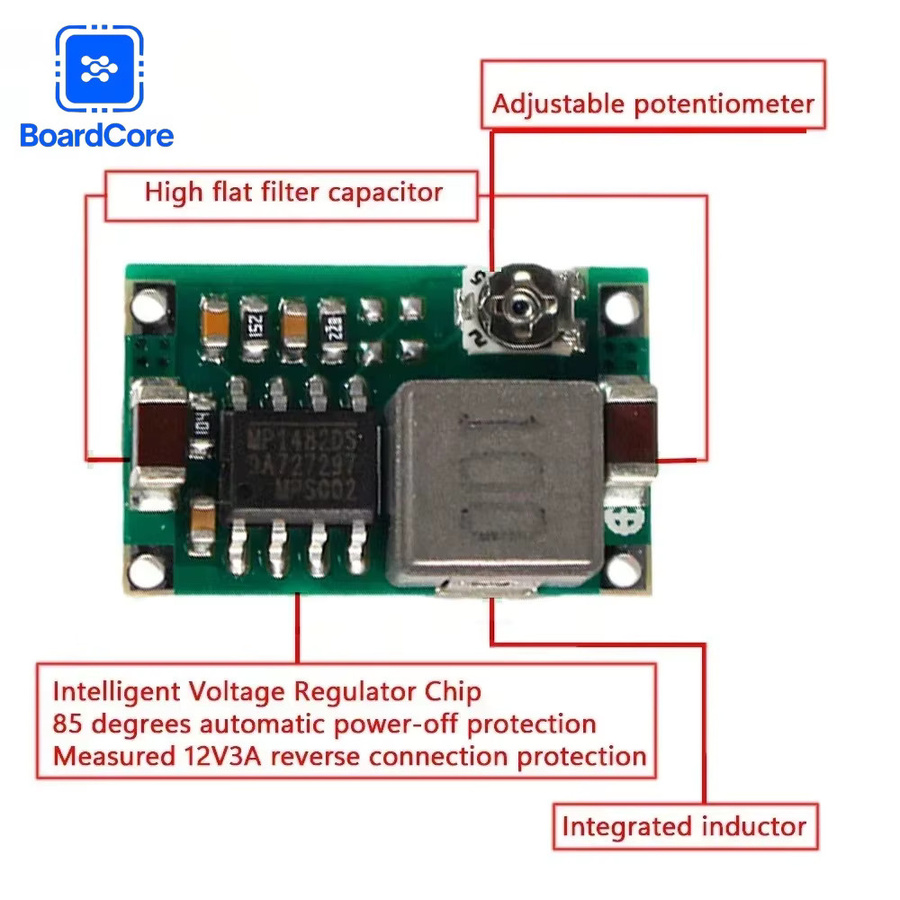 Mini360 DC-DC Buck Converter Modul Step-Down Netzteil 4,75-23V zu 1-17V in Grün - Bild 2