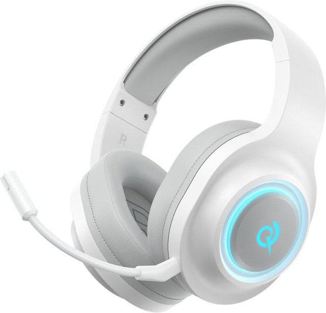 QCY Heroad V200 Gaming Headset mit 7.1 Surround Sound, RGB-Beleuchtung und Bluetooth in Weiß - Bild 1