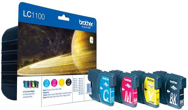 Brother LC1100 MultiPack Tintenpatronen Set in Schwarz, Cyan, Magenta und Gelb - Bild 1