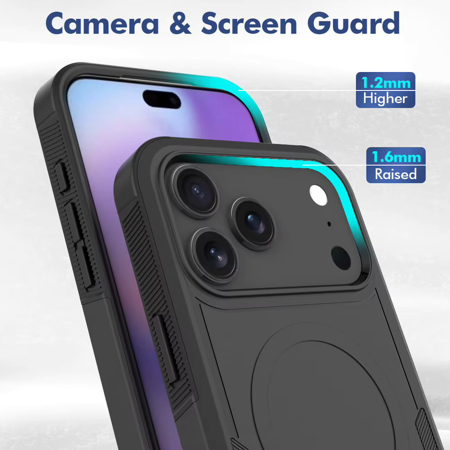 Ott-Box Robuste Panzerhülle mit MagSafe für iPhone 17 Pro Max, 16, 15, 14 Plus und 13 Pro in Schwarz oder Blau - Bild 5