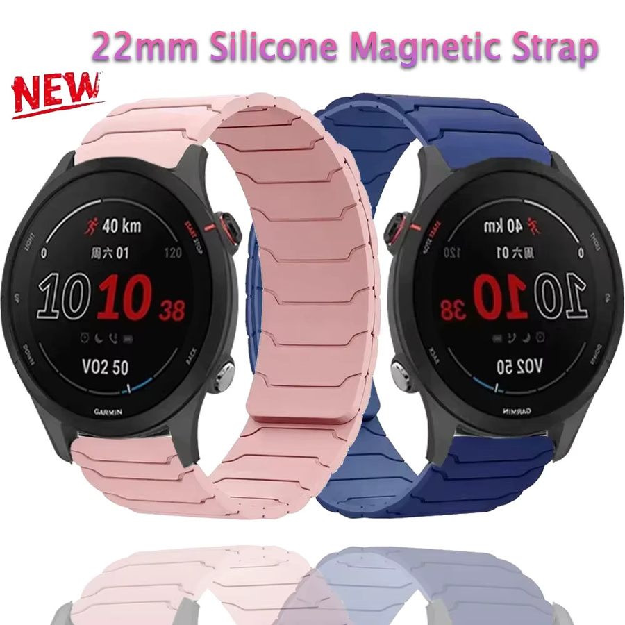 Uhrenarmband Silikon, 22 mm, Magnetschlaufenarmband, Unisex - Bild 3