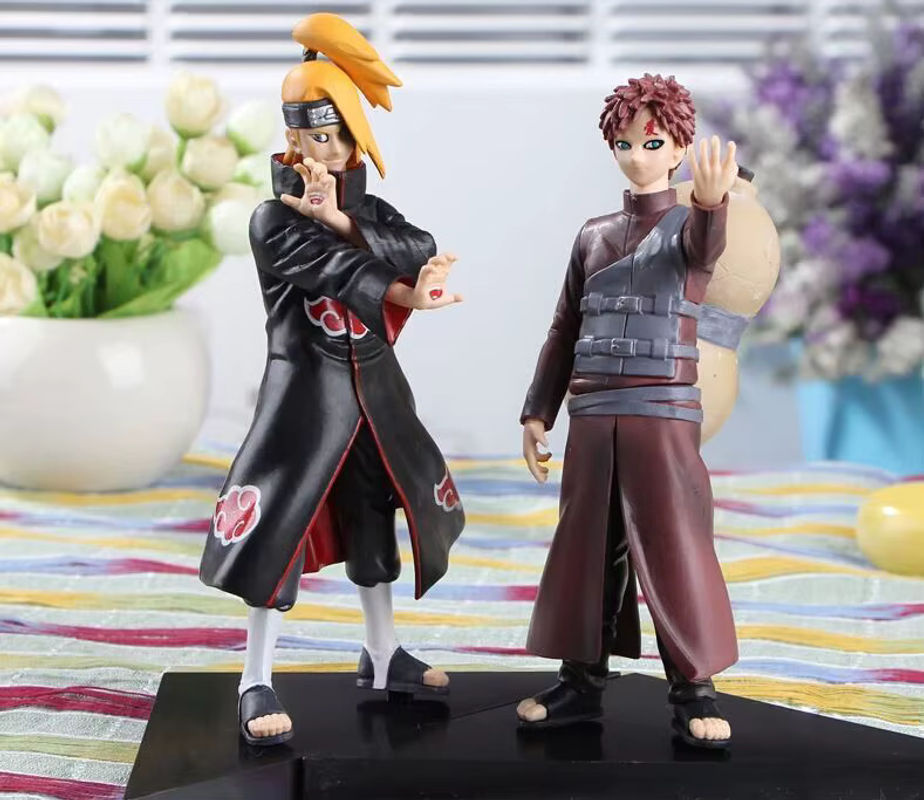 Bandai Anime Figuren Naruto und Gaara als PVC Statue Modell aus Kunststoff, mehrfarbig, Höhe: 16 cm - Bild 2