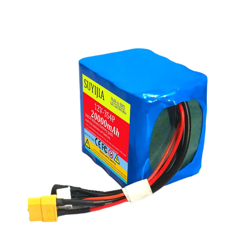 SUYIJIA 12 V Lithium-Ionen-Akku 20 Ah 3S4P mit BMS für V030 GPS-Köderboot, Blau - Bild 3