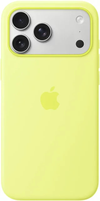 Apple Silikon Case mit MagSafe für iPhone 17 Pro Max in Neongelb - Bild 1