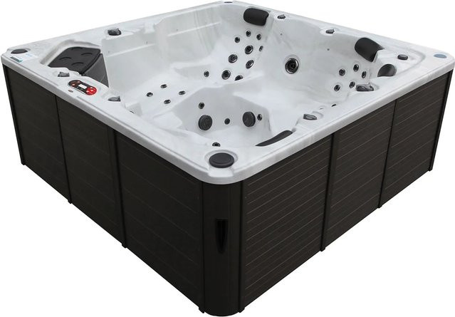 Canadian Spa Whirlpool Vancouver quadratischer Whirlpool aus Acryl in Weiß B/T/H: 227 x 227 x 87 cm - Bild 1
