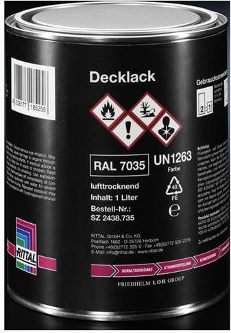 Rittal Lackdose Lichtgrau RAL 7035, 1 l, lösemittelbasiert, blickdicht - Bild 1