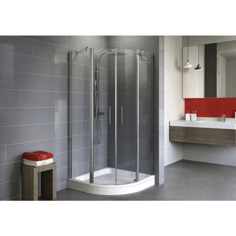 Schulte Runddusche Alexa Style 2.0 Eckdusche mit Drehtür, Farbe: Silber und Transparent, B: 90 cm, H: 192 cm - Bild 2