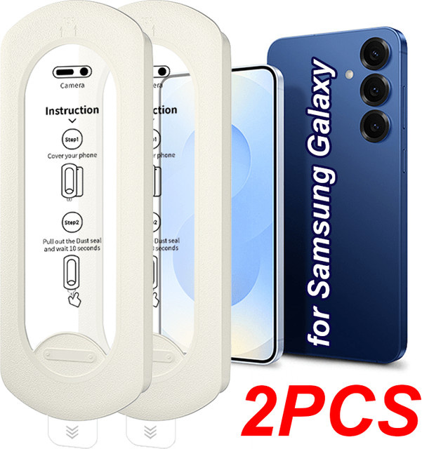 2er-Pack Displayschutzfolie aus gehärtetem Glas für Samsung Galaxy S25 S24 S23 S22, transparent, Anti-Fingerabdruck - Bild 1