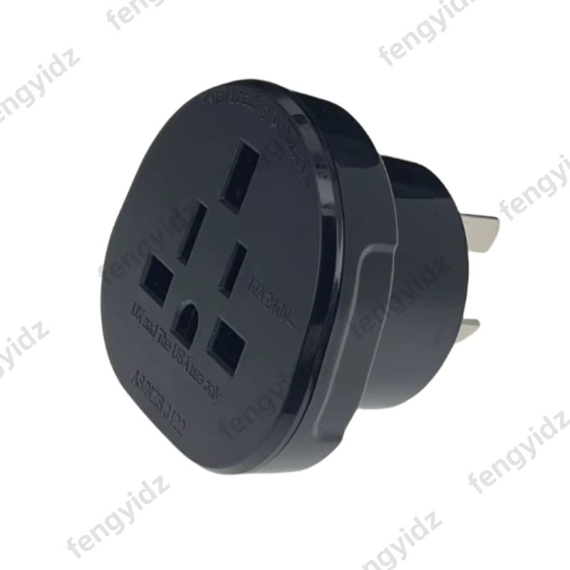 Fengyidz Universal 3-Pin AU/NZ Stromstecker-Adapter in Schwarz, Reisestecker für US/UK/EU zu Australien und Neuseeland - Bild 2