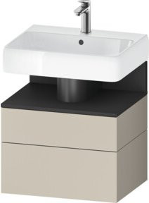 Duravit Waschtischunterschrank Qatego in Grau, B/T/H: 59 x 47 x 59 cm - Bild 1