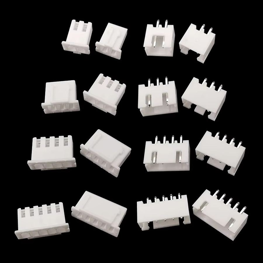 100 Stück JST XH 2,54 Pin Stecker Set mit männlichen und weiblichen Gehäusen und Terminals in Weiß - Bild 3