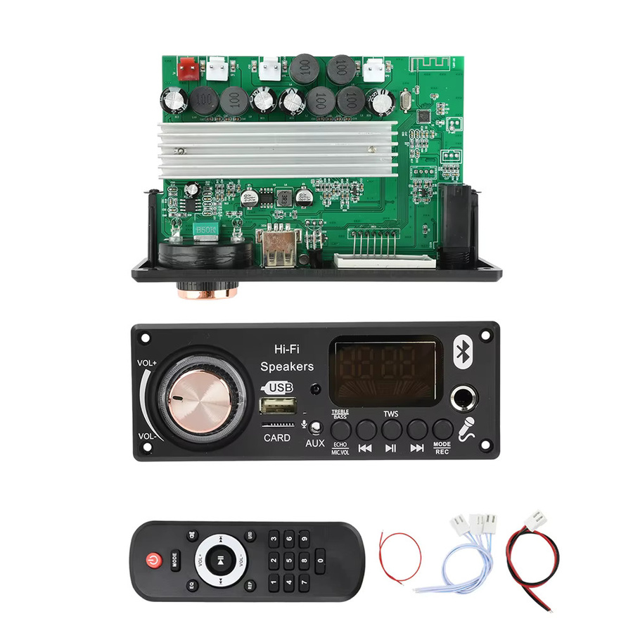DC 12V MP3 Bluetooth Decodierplatine D187BT mit TPA3116D2 Verstärker, BT 5.3 für Auto-Audio, 2x50W + 100W - Bild 4