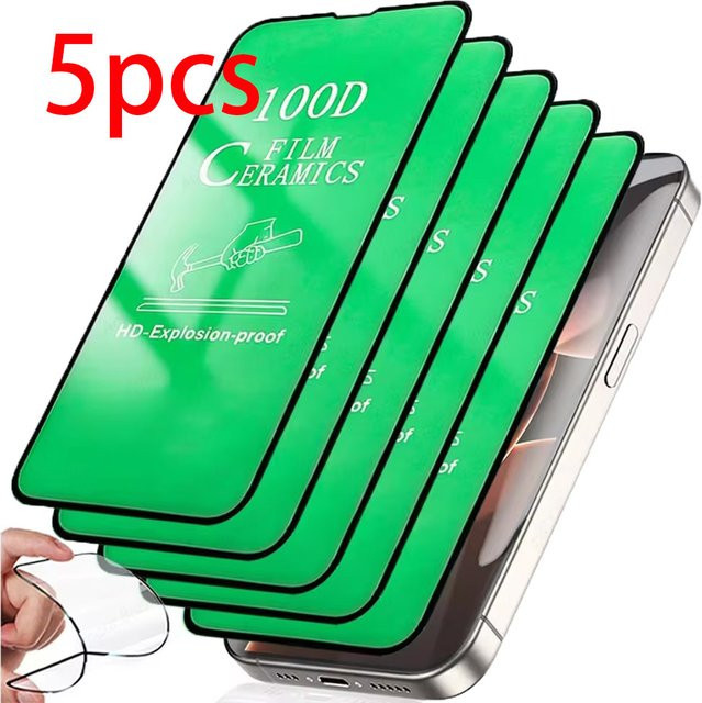 3-5 Stück Klare Keramik-Displayschutzfolie für iPhone Modelle 7 bis 17 Air Pro Max Plus Mini SE - Bild 1