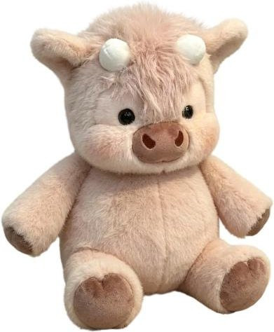 Hochlandrind Plüschtier, rosa, 45cm - Bild 1