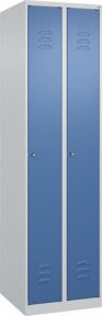 C+P Spind Classic PLUS Spind mit 2 Abteilen, Stahlkonstruktion mit Zylinderschloss und 3 Garderobenhaken, Höhe: 185 cm, Breite: 50 cm, Tiefe: 50 cm - Bild 1