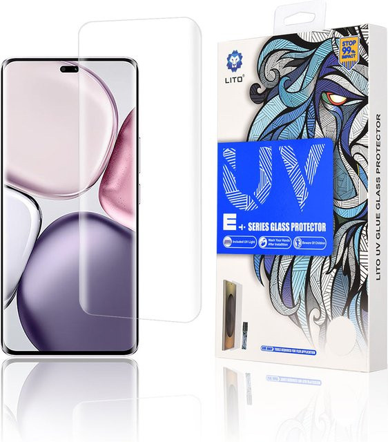 Lito Displayschutzfolie aus gehärtetem Glas mit UV-Kleber und 3D-Schutz für Honor X9c und Magic7 Lite, transparent - Bild 1