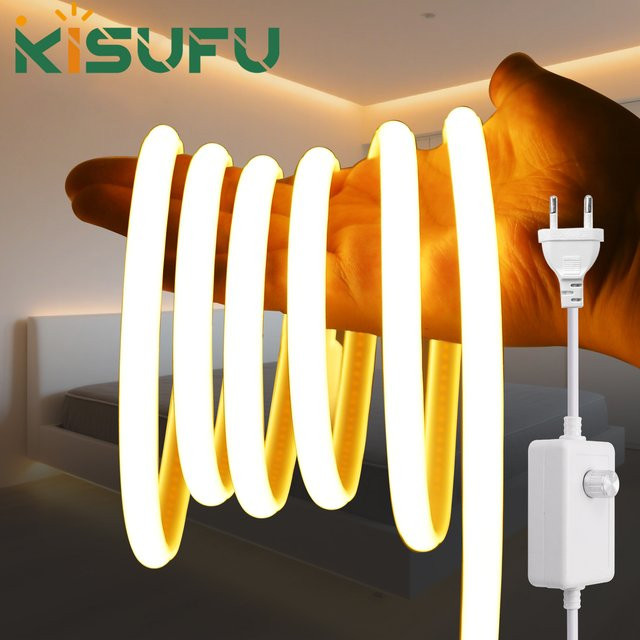 KISUFU COB-LED-Neonstreifenlicht dimmbar in Cool White, IP67 wasserdichte Gartenbeleuchtung aus Silikon, 220V-230V - Bild 1