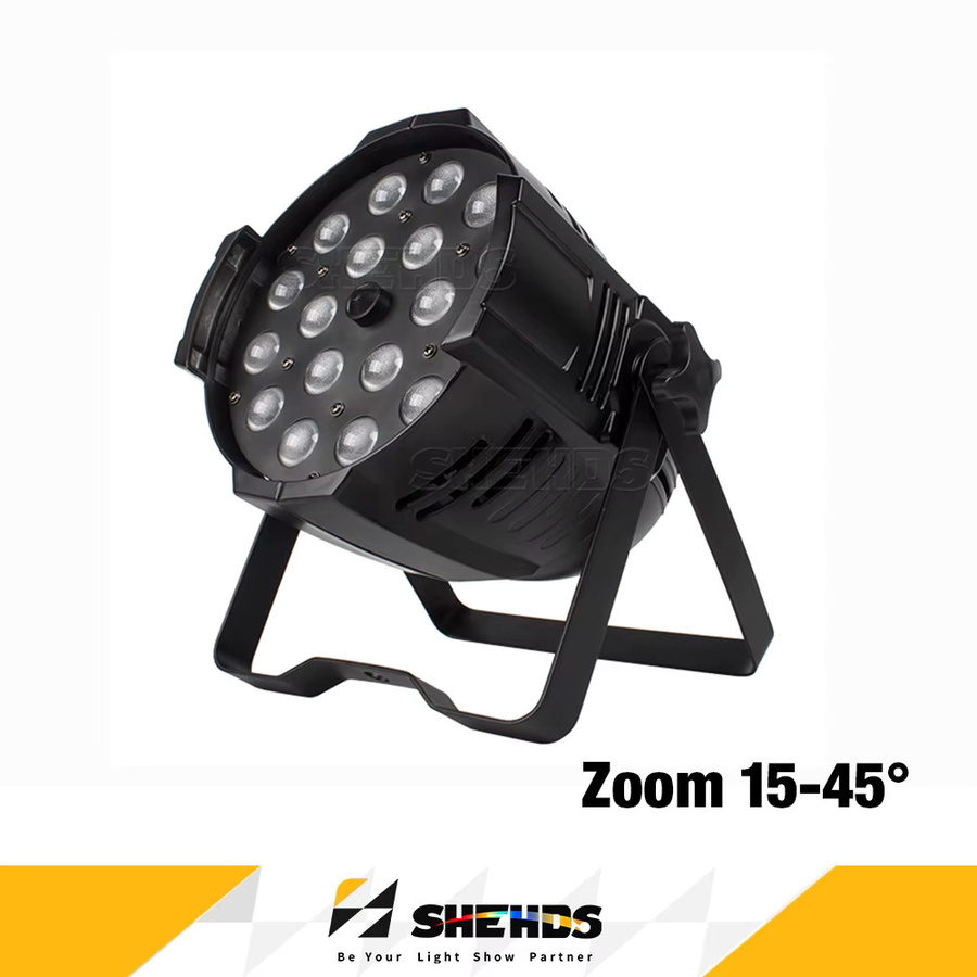 SHEHDS Zoom Par Angel LED Scheinwerfer RGBWA UV Wash mit 15-45 Grad Zoom in Schwarz - Bild 2