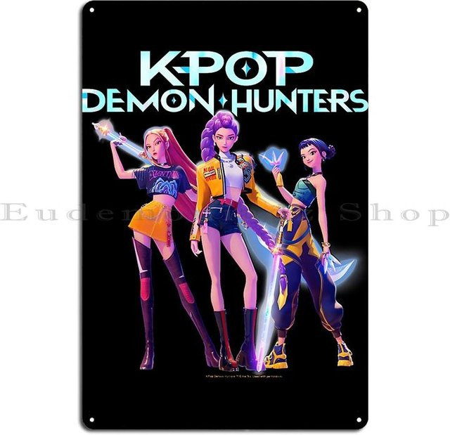 Metallplakette ZX ART Kpop Dämonenjäger Wandbild Blechschild Poster Multicolor B: 40 cm, H: 30 cm - Bild 1