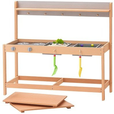 VEVOR Matschküche, Holzspielzeug-Spielküchenset, Holz, Natur / Holzfarben - Bild 1