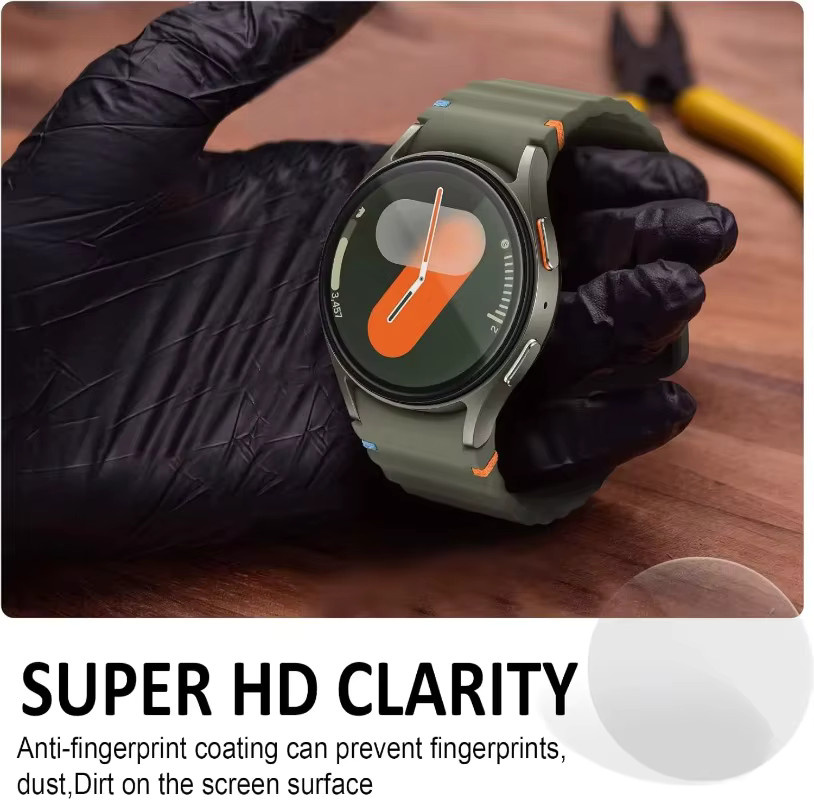 Samsung Schutzfolie Glas, Galaxy Watch 8/7/6/5/4, transparent - Bild 5