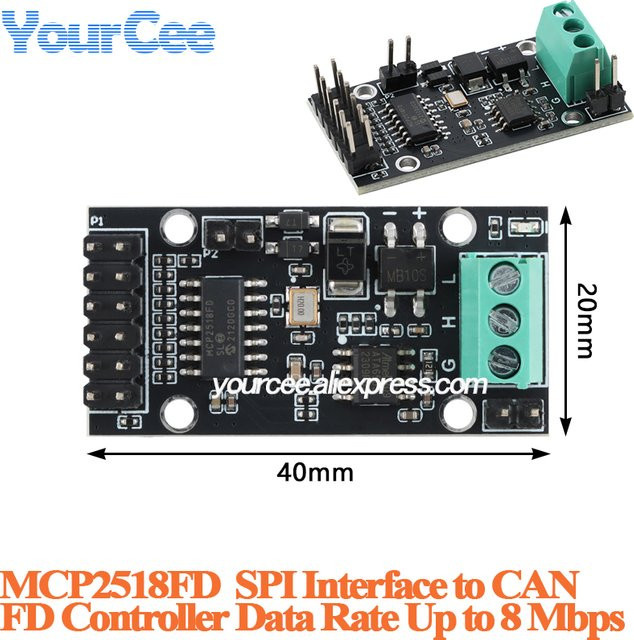MCP2518FD SPI zu CAN FD Controller Steuerplatinenmodul mit Datenrate bis zu 8 Mbit/s - Bild 1