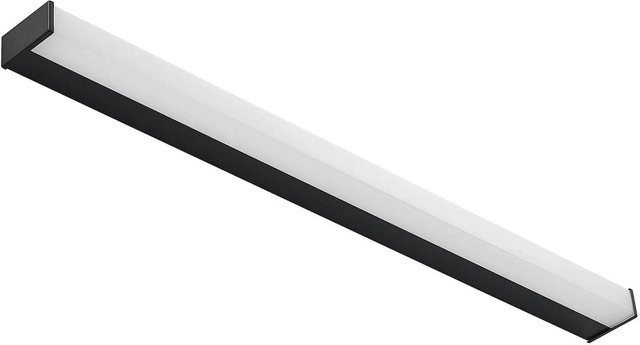 Lindby LED Wandleuchte Ulisan in Schwarz aus Aluminium, spritzwassergeschützte Badezimmerlampe IP44, modern und 1-flammig - Bild 1