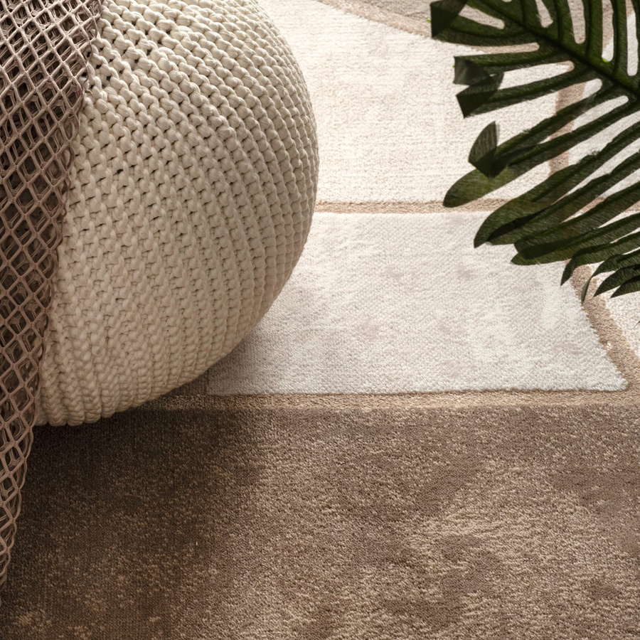 Moderner Teppich Tiana in Beige mit geometrischem High-Low-Effekt, B: 240 cm, T: 340 cm - Bild 3