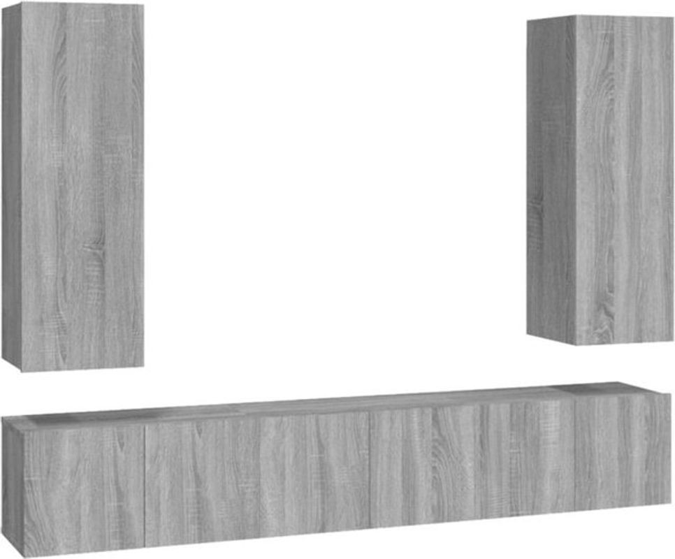 5-teiliges TV-Schrank-Set Vidaxl in Grau Sonoma Holzoptik im modernen Design - Bild 1