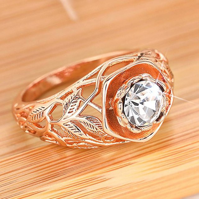 Huitan Ring, Rosenblatt-Design, CZ, Damen - Bild 1