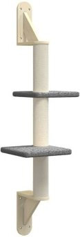 vidaXL Kratzbaum zur Wandmontage aus Holz und Sisal in Beige - Bild 1