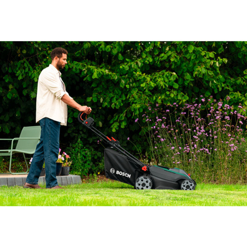 Bosch Rotak 18V-43 Akku-Rasenmäher Set mit 2x 4.0Ah Akkus und Ladegerät, Schnittbreite: 43 cm, grün/schwarz - Bild 3