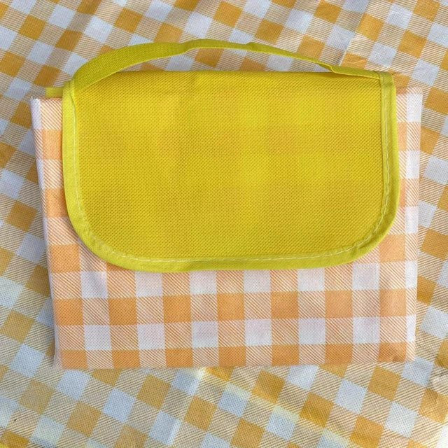 Aloisia Picknickmatte Gelb, wasserdichte und faltbare Campingdecke aus Polyester, B/B: 150 x 100 cm - Bild 1
